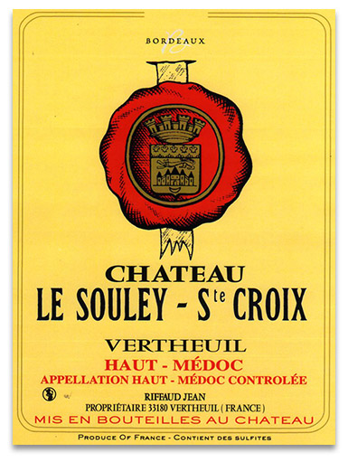 Château Souley Sainte Croix - Etiquette
